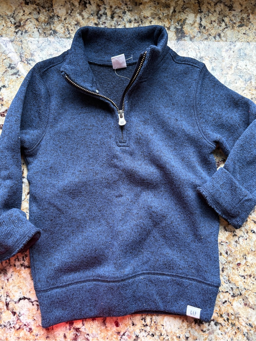 GAP Navy Blue Quarter-Zip Sweater